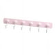 thumbnail image 1 of 2x Ganchos de Pared para Puerta, Colgador de Cocina, Baño, Toallero, Riel de 6 Ganchos, Rosa 2 piezas, 1 of 8