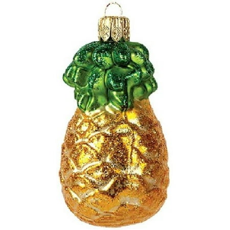 Christmas Pineapple - Pineapple Fruit Polish Glass Christmas Ornament Made in Poland Decoration