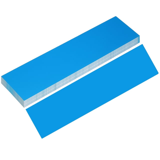 Uxcell 10 Pcs Placa de Nombre Grabada 2"x8"x0.05" Blanks de Grabado Láser Azul/Blanco