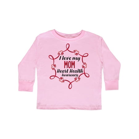 

Inktastic I Love My Mom Heart Health Awareness Gift Toddler Boy or Toddler Girl Long Sleeve T-Shirt