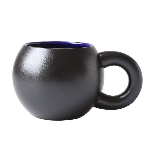 Tasse Dodue Mignonne en Céramique avec Poignée, Tasse à Café Mate Givrée
