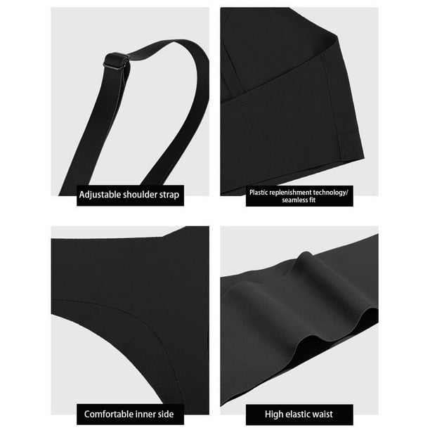 pitrice Sexy Bra Panties Set Adjustable Polyester Brassiere Undies