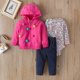 thumbnail image 5 of 3PCS Infant Baby Boy Girl Clothes Set 2020 Spring Fall Animals Floral Warm Hooded Coat+Romper+Pants Newborn Baby Clothing Outfit, 5 of 5