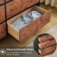 thumbnail image 5 of Juiluna 6 Drawers Dresser for Bedroom, 47" Wide Modern Chest of Drawers with Vintage Circle Handle w/Curved Profile Design, Wood Dresser for Bedroom, Living Room, Hallway, Entryway, Natural Oak, 5 of 8