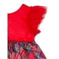 thumbnail image 2 of Dreaming of Lucy Toddler Girls Plaid Dress with Flutter Sleeves, Sizes 12M- 5T, 2 of 3