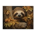 thumbnail image 3 of Designart "Serenity Sloth Resting on a Branch II" Animals Print on Natural Pine Wood, 3 of 5