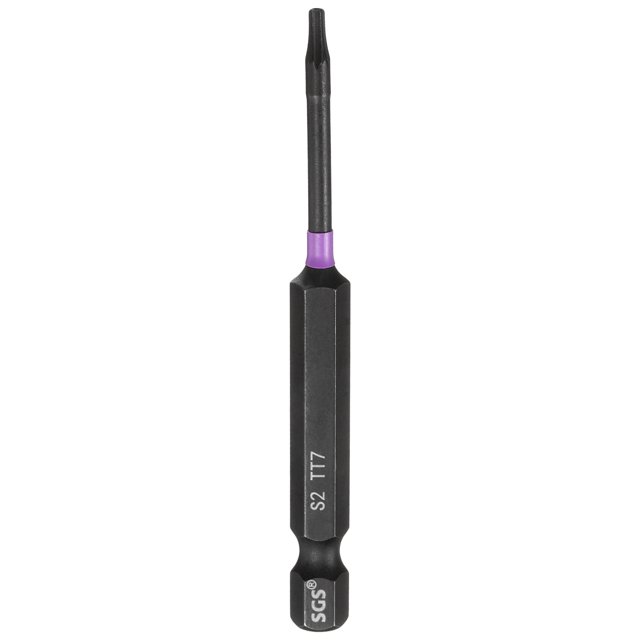 Uxcell TT7 Torx Impact Screwdriver Bit 1/4" Hex Shank 3" Long Magnetic with Hole