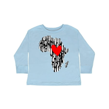 

Inktastic Black History Month Ink Print African Heart Gift Toddler Boy or Toddler Girl Long Sleeve T-Shirt