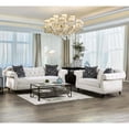thumbnail image 2 of Furniture of America Luo Glam Fabric Tufted Sofa with Pillow in White, 2 of 7