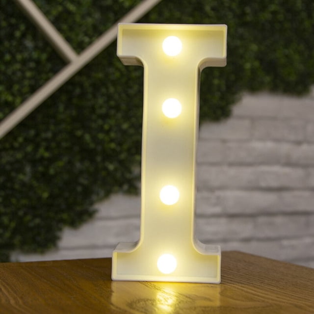 Luz LED de noche con letras, lámpara de batería con número del alfabeto inglés, 26, 22cm, Diwali, decoración romántica para fiesta de boda y Navidad