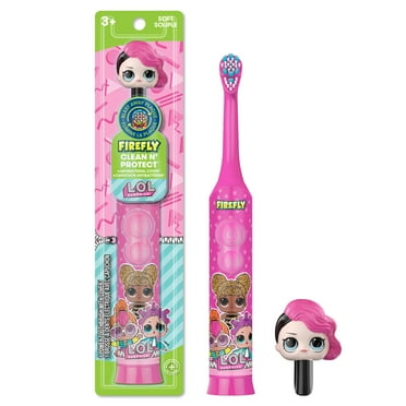 Firefly Clean N' Protect L.O.L. SURPRISE! Power Toothbrush with 3D Cover, Soft Bristles, Ages 3 