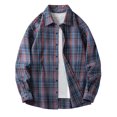 thumbnail image 4 of Aimik Hanes Up to 65% off Clearance Mens Flannel Shirts Jackets Casual Shackets Button Down Long Sleeve Plaid Shirt Lightweight Jackets with Pockets-Black L, 4 of 4