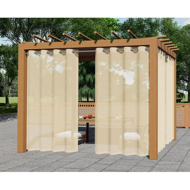 Cortinas transparentes de tela impermeable ABCCANOPY para patio exterior
