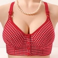 thumbnail image 2 of HVOBTTY Women's Wireless Push Up Bra Front Closure Lightweight Breathable Shaping Casual Daily Bra Red, 42/95BC, 2 of 4