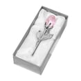 thumbnail image 1 of Rosa transparente en caja de regalo, escultura artística de flores para una elegante decoración de oficina en casa y un regalo romántico., 1 of 8