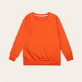 thumbnail image 5 of HAOTAGS Kids Round-Neck Long-Sleeve Sweatshirts (Ages 1 to 13) Lightweight, Soft Pullover Top for Boys and Girls Orange Size 10, 5 of 6