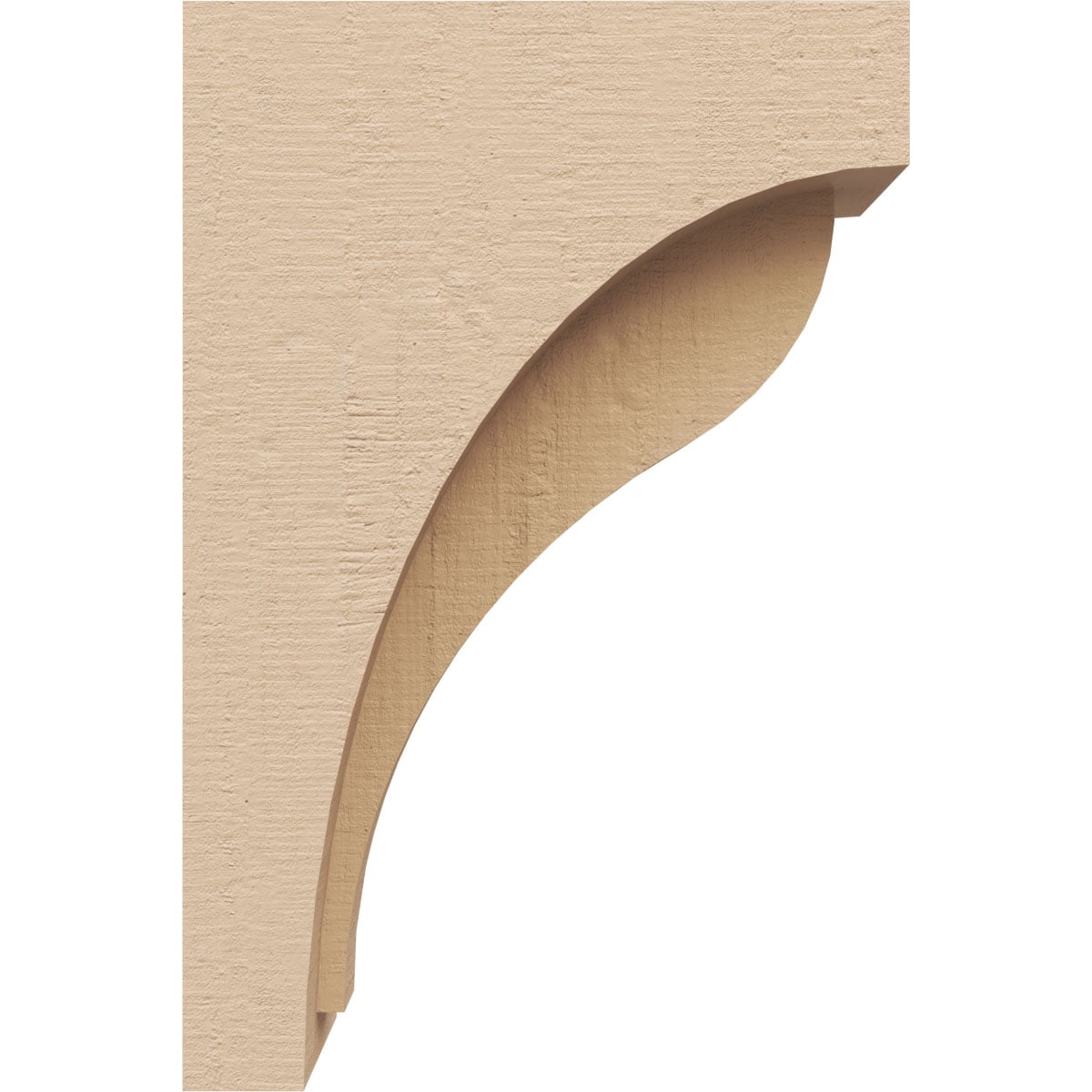 3"W x 6"D x 9"H Classic Helena Rough Cedar Woodgrain TimberThane Corbel, Primed Tan