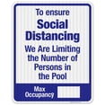 thumbnail image 1 of To Ensure Social Distancing We Are Limiting The Number Of Persons Sign, Pool Sign,, 1 of 1