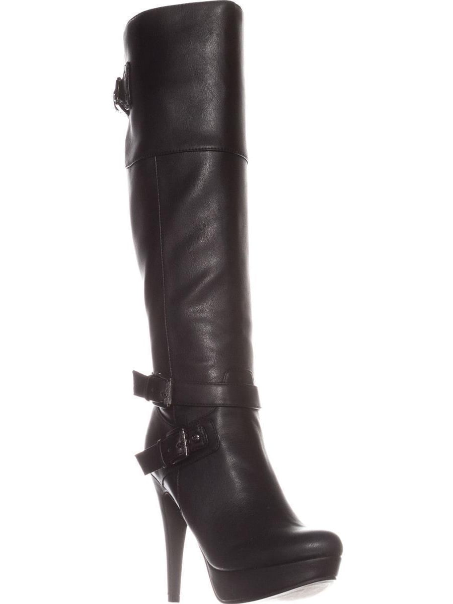 Womens G by Guess Decco Knee-High Platform Boots, Black Multi - Walmart.com