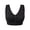 Black, variant on Women's Athletic Seamless Sports Bra, Medium Impact Solid Wirefree Bra for Workout Fitness Yoga Running