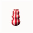 thumbnail image 2 of XINGAG Wavy Striped Ceramic Flower Vase,Retro Red White Stripe Decoration Vase,23cm Unique Curved Shape Table Centerpiece Vase for Living Room Dining Table Home Shelf Decor, 2 of 4