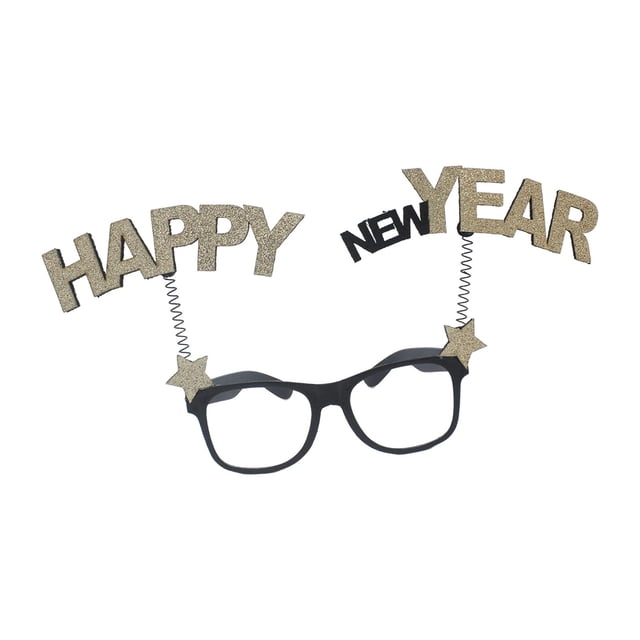 Gafas de feliz año nuevo accesorio de disfraz de gafas de lujo para decoración de Cosplay de año Nuevo