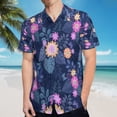 thumbnail image 5 of High Quality Hawaiian Shirts for Men Short Sleeve Aloha Beach Shirt Floral Summer Casual Button Down Shirts Blouses GS3475, 5 of 7