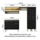 thumbnail image 3 of Cocina Integral 229cm Con Tarja Emilly Madesa 11 Marrón/Negro, 3 of 10