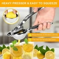 thumbnail image 2 of DEBGFS Premium Lemon Squeezer  Large Heavy Duty Handhelp Juicer for Lemon  Stainless Steel Hand Press Citrus Juicer  Lime Squeezer Bar Tool  Manual Citrus Press, 2 of 5