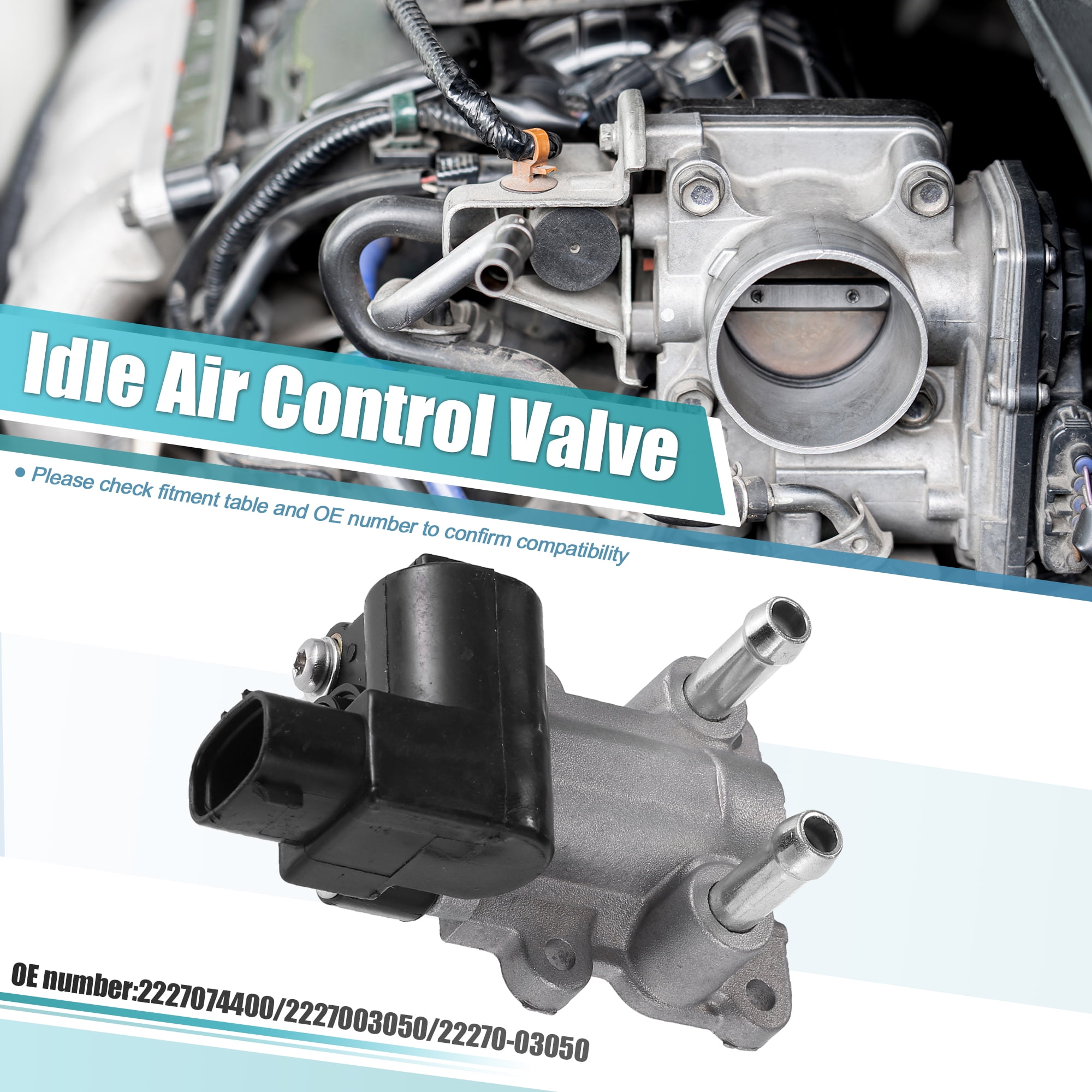 Unique Bargains 1 Pcs Car Idle Air Control Valve Replacement No.2227074400 for Toyota Camry 2000-2001 for Toyota Solara
