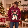 thumbnail image 5 of Goodw7 Oversized Christmas Dog Cat Carrier Hoodie for Women, Pet Pouch Sweatshirt with Cuddle Pocket, Casual Pullover for Holiday Photos and Cozy Evenings, 5 of 9