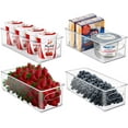 thumbnail image 1 of Sorbus Plastic Storage Bins Stackable Clear Pantry Organizer Box Bin Containers for Organizing Kitchen Fridge, Food, Snack Pantry Cabinet, Fruit, Vegetables, Bathroom Supplies (4-Pack), 1 of 8