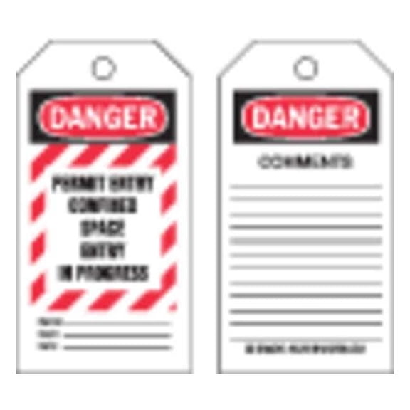 Brady Tag,5 3/4 in H,3 in W,Polyester,PK25 65299