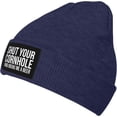 thumbnail image 2 of Shut Your Cornhole Bonnet Tricoté Femmes Hommes Bonnet d'Hiver Chaud, 2 of 7