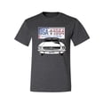 thumbnail image 2 of Wild Bobby, Ford Mustang Country USA 1964 Vintage American License Plate, Cars and Trucks, Men Graphic Tee, Heather Black, 5X-Large, 2 of 4