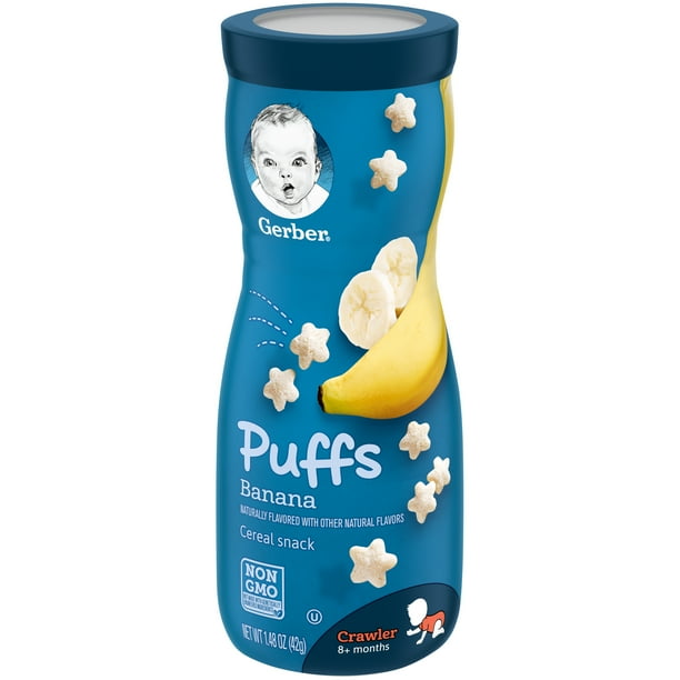 Gerber Puffs Banana Cereal Snack 1.48 oz. Canister - Walmart.com