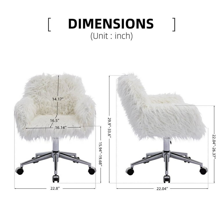 White fluffy chair cheap sale