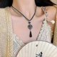 thumbnail image 2 of Retro Safety Buckle Tassel Pendant Necklace Chinese Style Adjustable Extended Chain Necklace Women Clavicle Chain Jewelry Gift---Model code 27218, 2 of 4