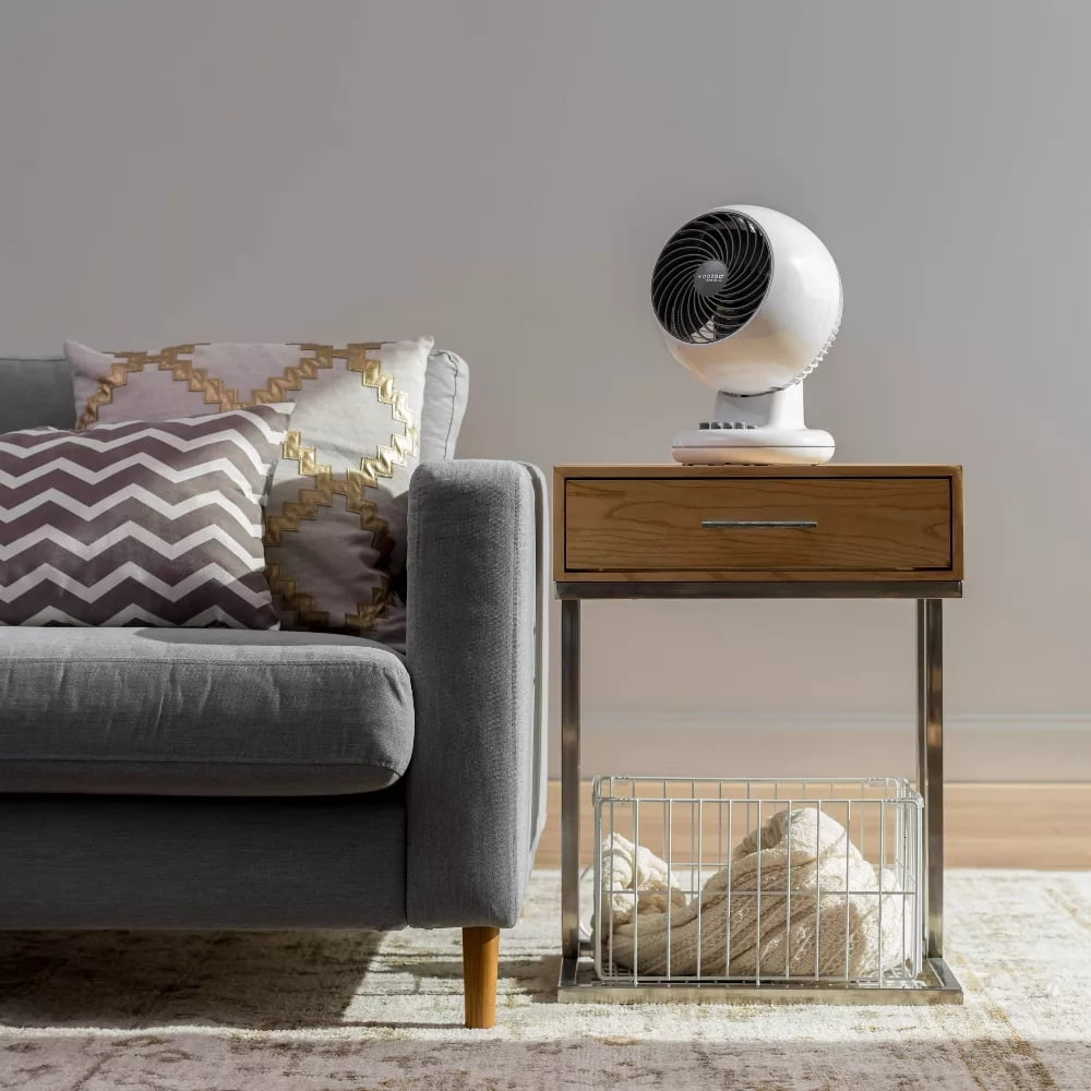 IRIS WOOZOO Oscillating Fan with Timer, 3 Speed Settings, White