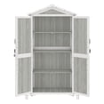 thumbnail image 7 of BELLEZE Outdoor Storage Shed with 4 Removeable Shelves, Wooden Garden Shed Lockable Tool Cabinet with Waterproof Roof, Outside Tall Tool Shed for Patio Backyard Lawn Yard - Gray, 7 of 7