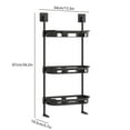 thumbnail image 3 of Bathroom Storage Rack, Multifunctional Sink Shelf with 3 Tiers and Hooks, Plastic Wall Mounted Organizer for Toiletries and Cosmetics, Space Saving Design for Small Bathrooms and Kitchen, 3 of 6