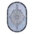 thumbnail image 3 of Unique Loom Timeless Collection Area Rug - Thomas (2' x 3' 1" Oval Blue Gray/Gray), 3 of 12