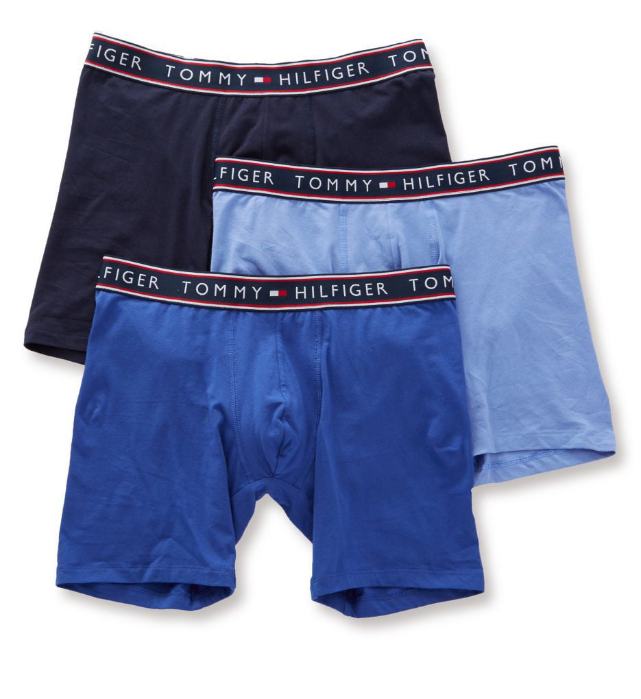 Voornaamwoord plannen het winkelcentrum Men's Tommy Hilfiger 09T3349 Essentials Cotton Stretch Boxer Briefs - 3 Pack  (Persian Blue S) - Walmart.com
