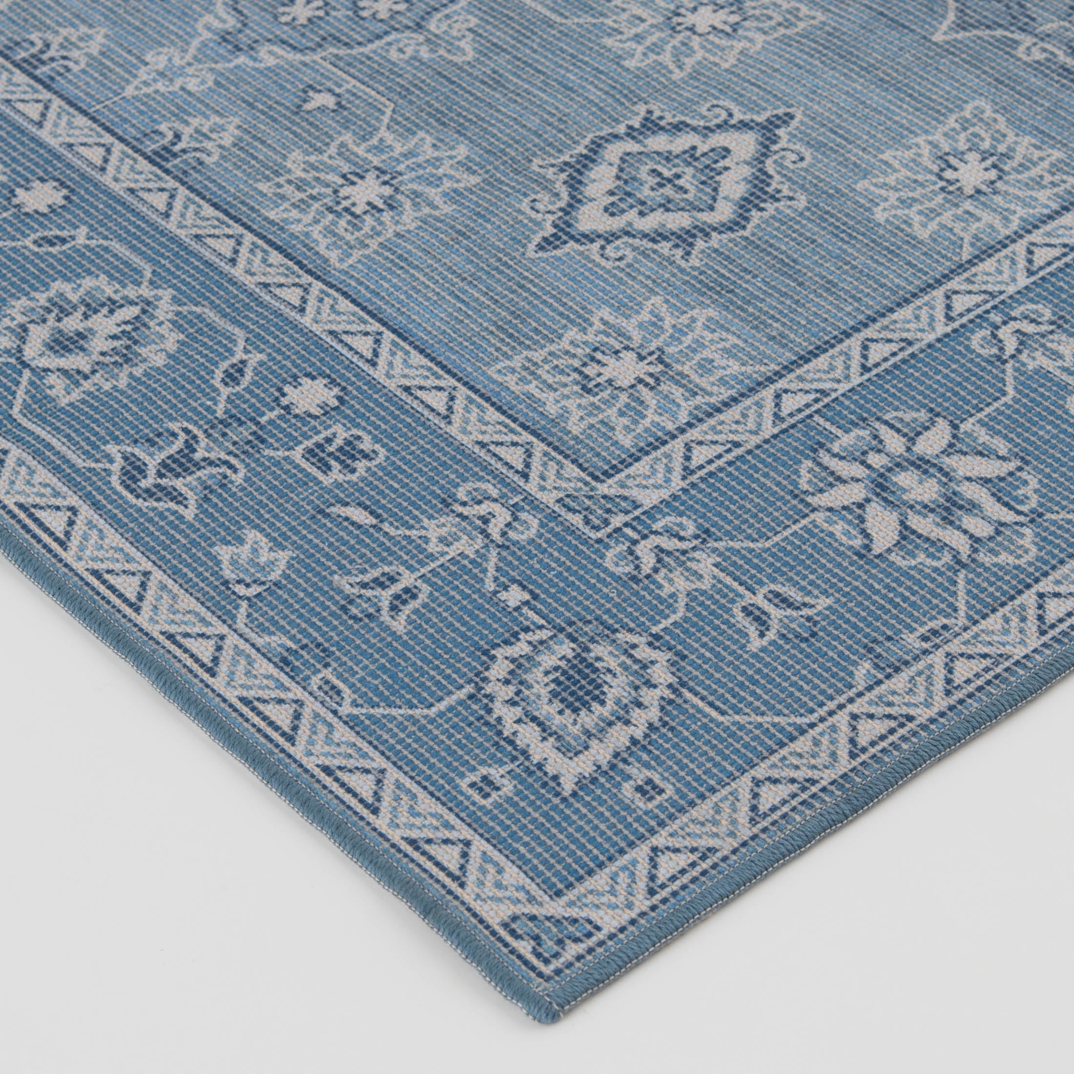 Better Homes & Gardens Blue Lillian Dainty Persian Area Rug, 5'x8'