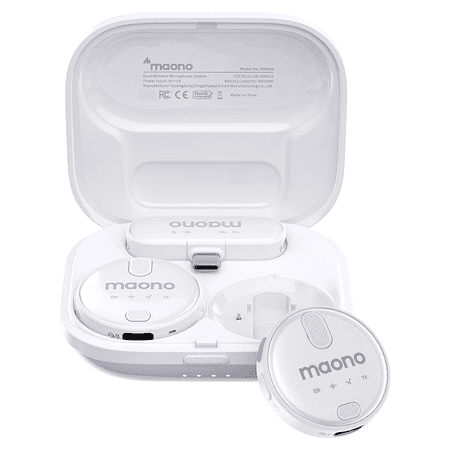 MAONO WM620 Professional Wireless Microphone,Wireless Lavalier Microphone for mobile phone,iPhone 15,Live Streaming,Recording