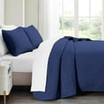 thumbnail image 4 of King Quilt Bedding Set,Navy Blue Ultrasonic King/Cal King Quilt Set,Lightweight Soft Bedspread Coverlet,Modern Style Coin Pattern Bed Cover for All Seasons,3 Piece(1 Quilt,2 Pillow Shams), 4 of 6