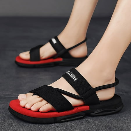 

NECHOLOGY Mens Sandals Size 15 Wide Beach Slipper For Men Outdoor Pvc Sole Flip Flops Summer Men Two Men Slide Sandals Size 13 Red 9.5