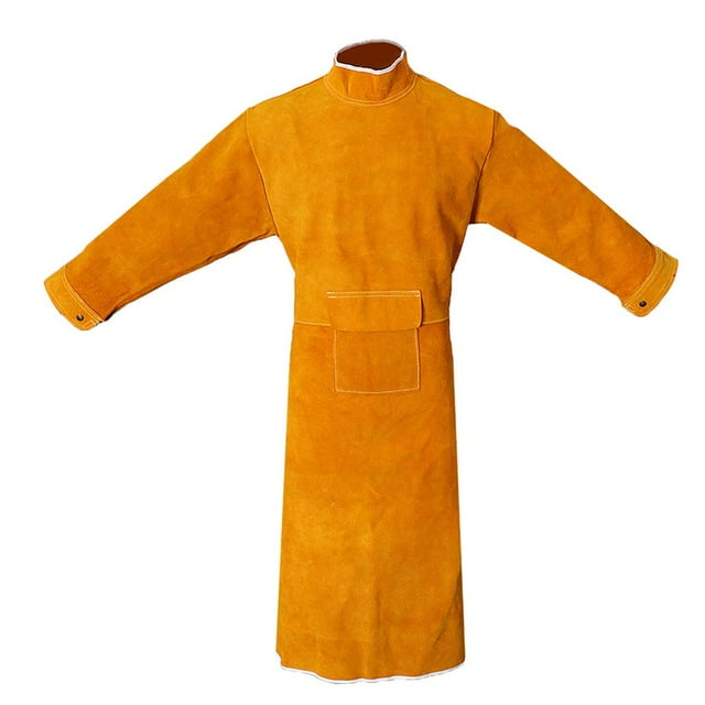 koolsoo Leather Welding Jacket , Long Welding Clothes , Anti - scald / Flame Resistant , 120cm