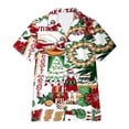 thumbnail image 2 of Christmas in July Shirt for Women Hawaiian Xmas Button Down Shirts Funny Santa Claus Tshirt Casual Holiday Tee Tops Summer Clothes, 2 of 6