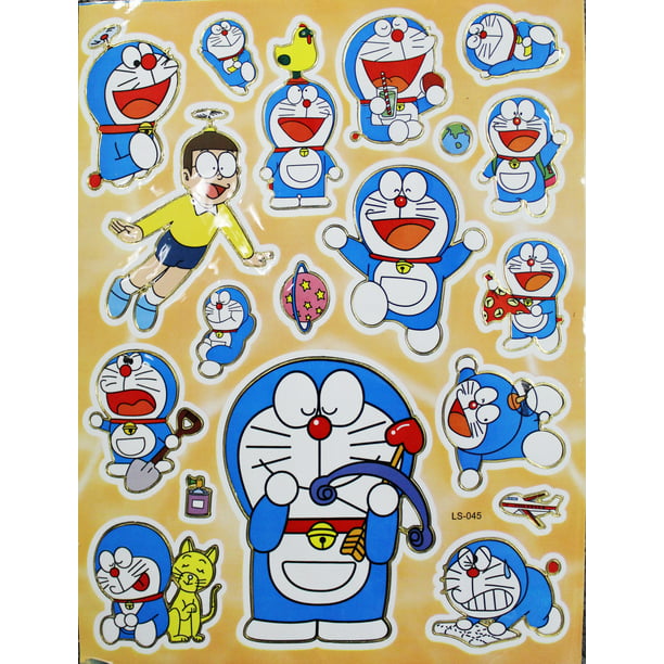  Doraemon  Varying Poses Assorted Sticker  Set 19 Stickers  